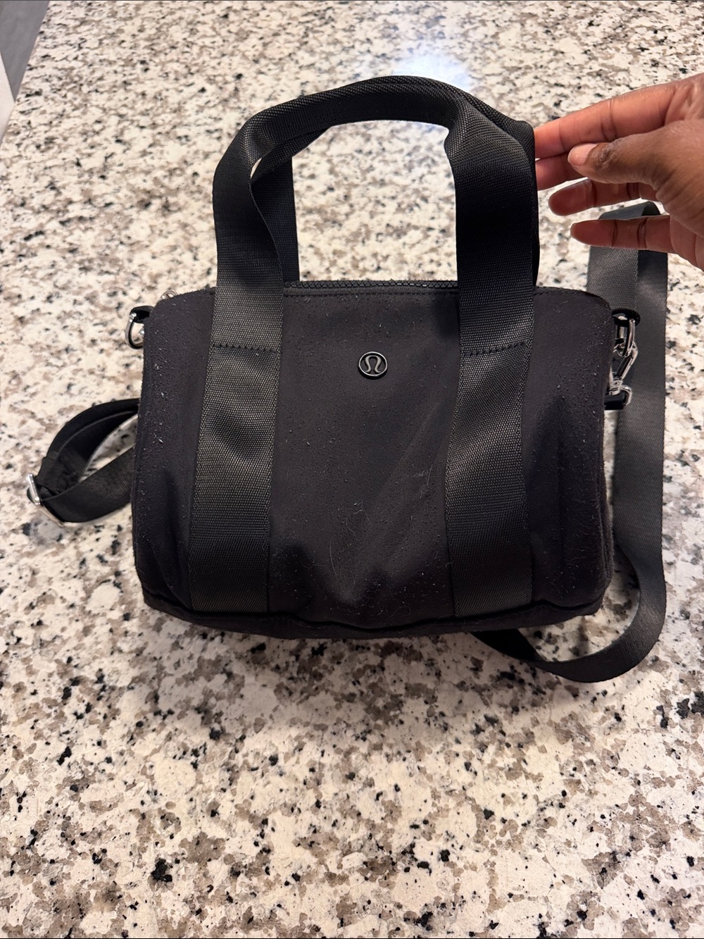 lululemon athletica Black Compact Crossbody Tote